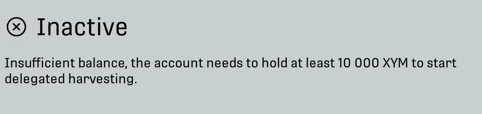 Insufficient balance