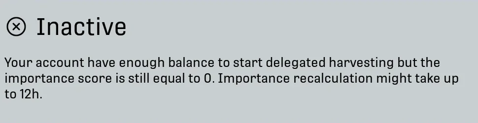 Importance still too low