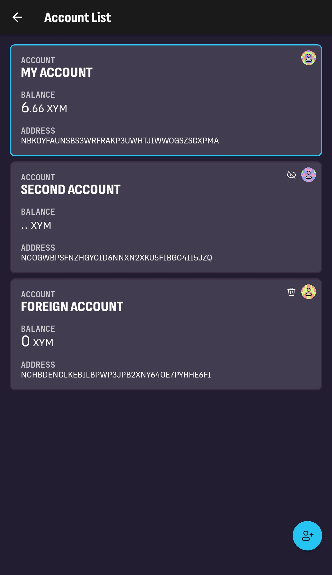 Account imported successfully